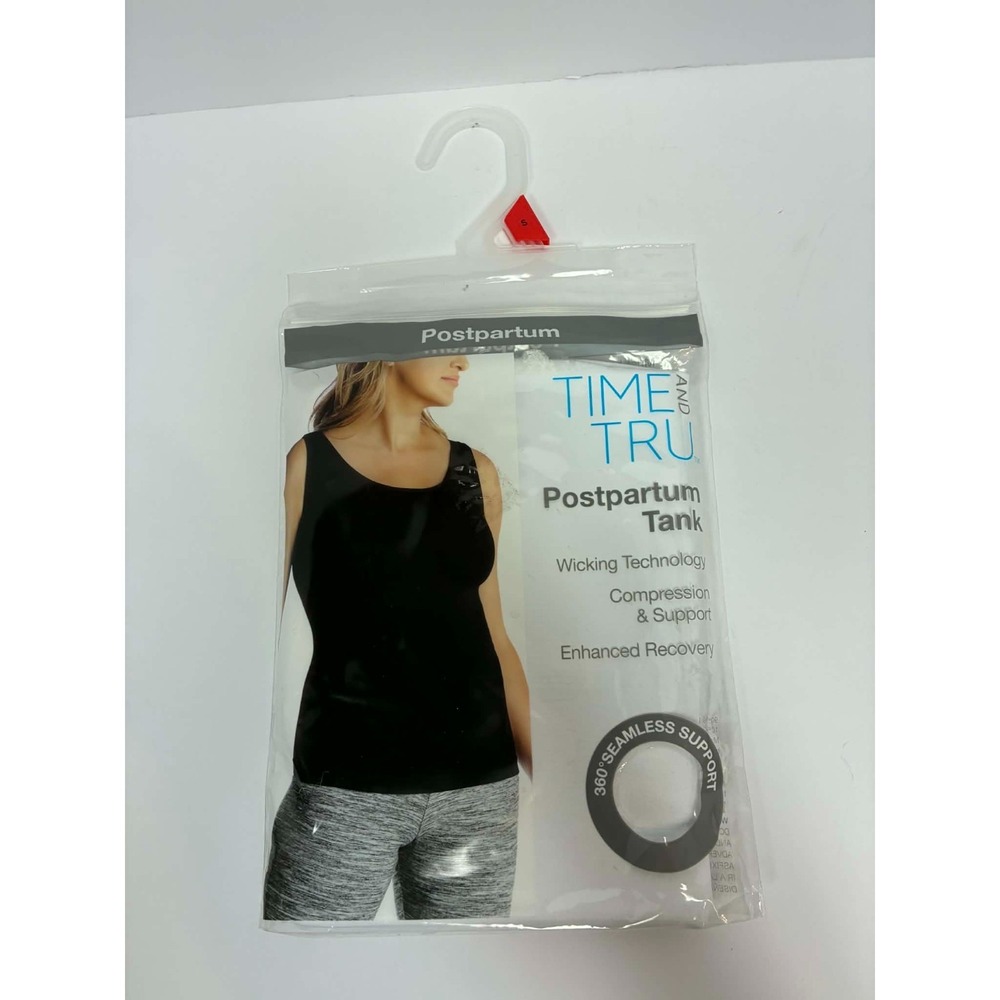 Time & Tru Postpartum Tank Top Small White Compression Support Maternity Recover